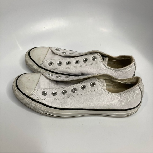 Converse white leather sneakers unisex sizing - Picture 3 of 7